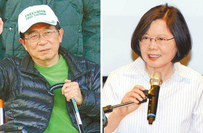 陳水扁(左)、蔡英文(右)。 陳水扁(左)、蔡英文(右)。